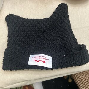 Charles Jeffrey Loverboy Black Knit Hat